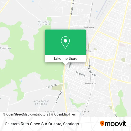 Caletera Ruta Cinco Sur Oriente map