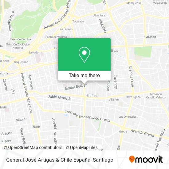 Mapa de General José Artigas & Chile España