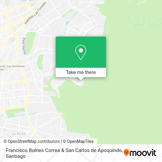 Francisco Bulnes Correa & San Carlos de Apoquindo map