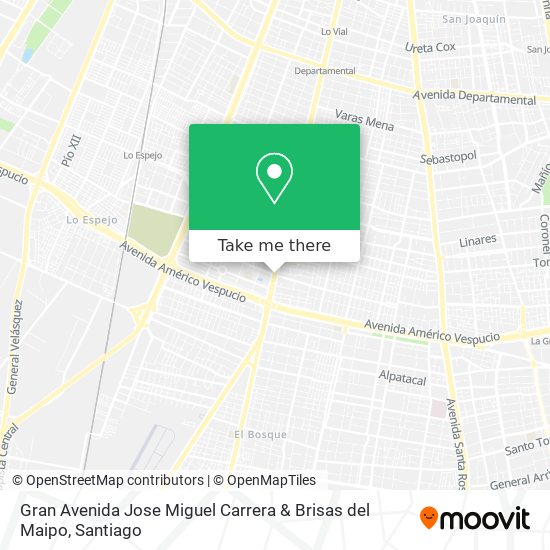 Gran Avenida Jose Miguel Carrera & Brisas del Maipo map