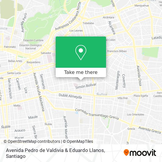 Avenida Pedro de Valdivia & Eduardo Llanos map