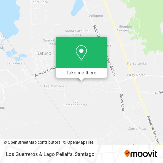 Los Guerreros & Lago Pellaifa map