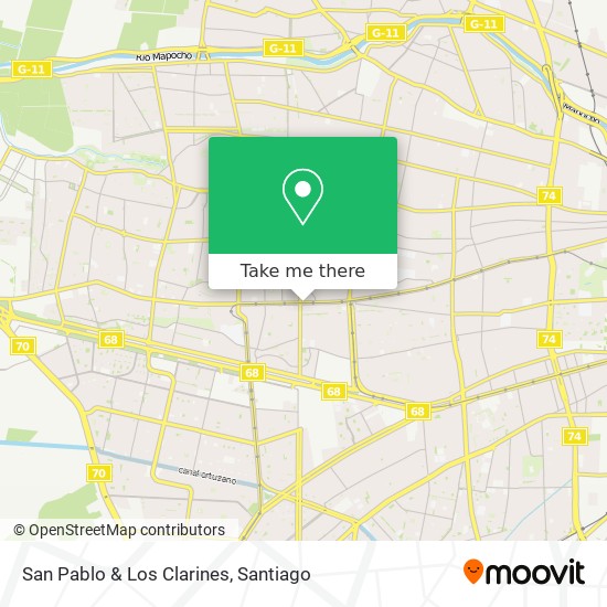 San Pablo & Los Clarines map