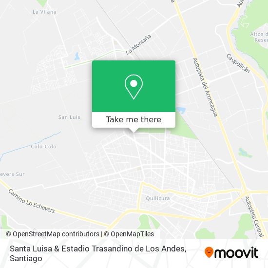Santa Luisa & Estadio Trasandino de Los Andes map