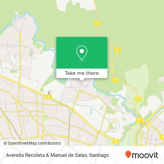 Avenida Recoleta & Manuel de Salas map