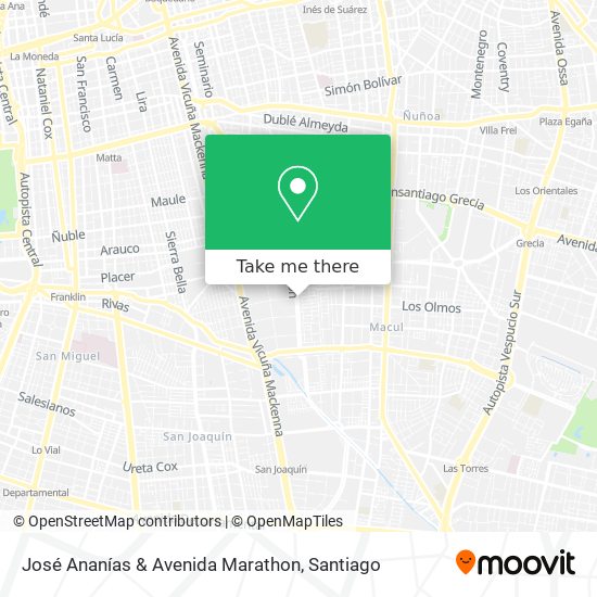 José Ananías & Avenida Marathon map