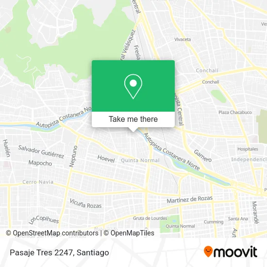 Pasaje Tres 2247 map