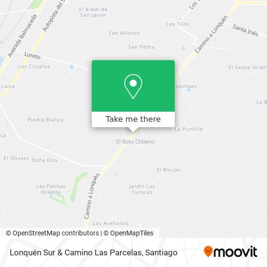 Lonquén Sur & Camino Las Parcelas map