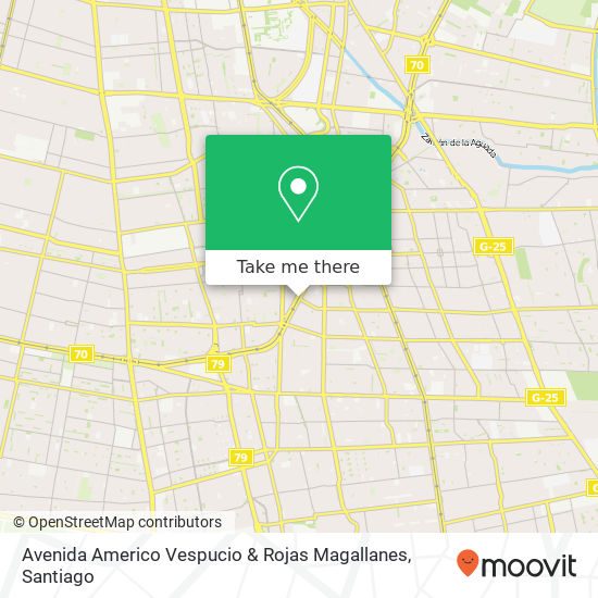 Mapa de Avenida Americo Vespucio & Rojas Magallanes
