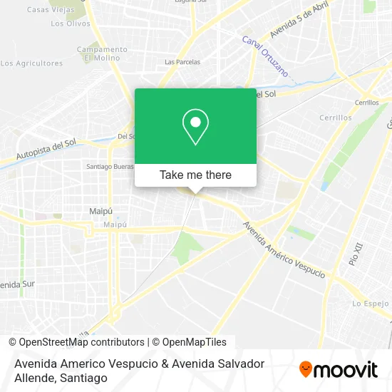 Avenida Americo Vespucio & Avenida Salvador Allende map