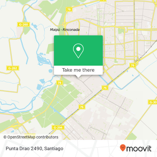 Punta Drao 2490 map