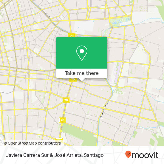 Mapa de Javiera Carrera Sur & José Arrieta