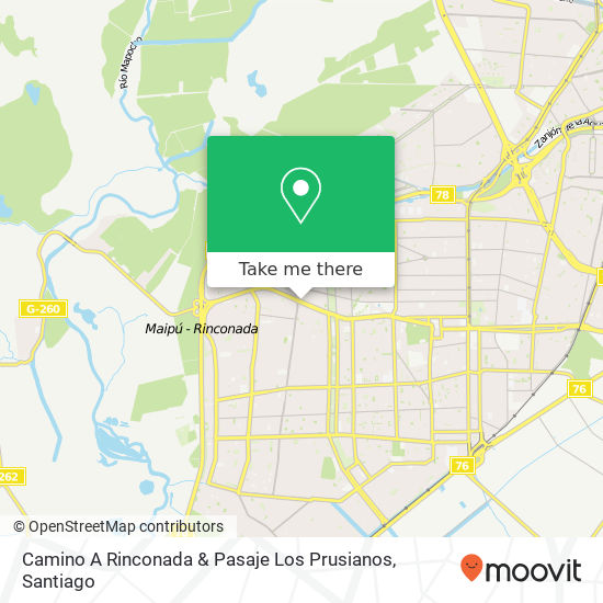 Mapa de Camino A Rinconada & Pasaje Los Prusianos