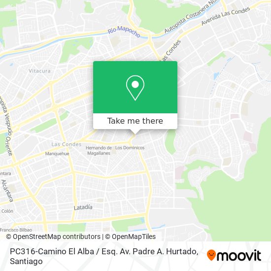 PC316-Camino El Alba / Esq. Av. Padre A. Hurtado map