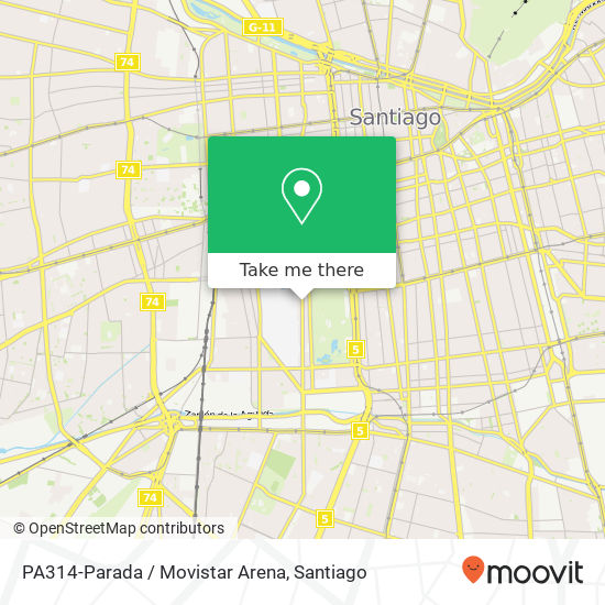 PA314-Parada / Movistar Arena map
