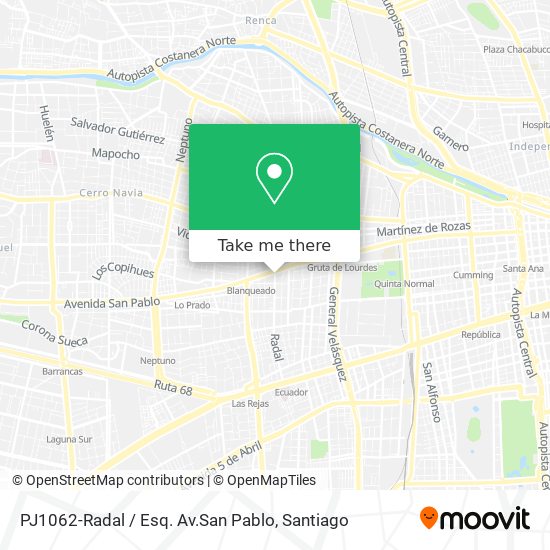 Mapa de PJ1062-Radal / Esq. Av.San Pablo