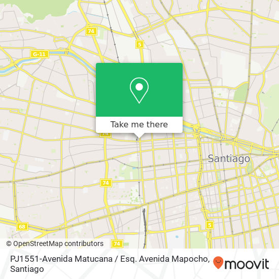 PJ1551-Avenida Matucana / Esq. Avenida Mapocho map