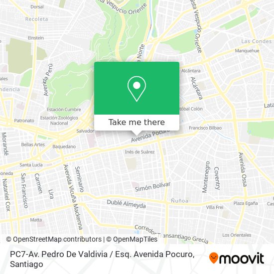PC7-Av. Pedro De Valdivia / Esq. Avenida Pocuro map