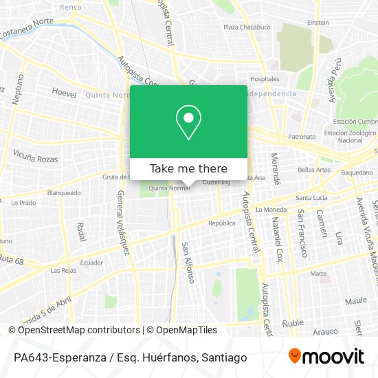 PA643-Esperanza / Esq. Huérfanos map