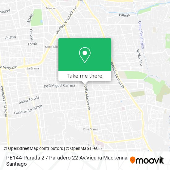 PE144-Parada 2 / Paradero 22 Av.Vicuña Mackenna map