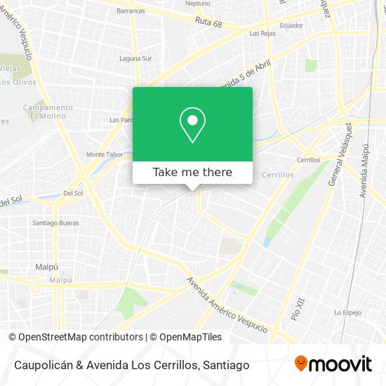 Caupolicán & Avenida Los Cerrillos map