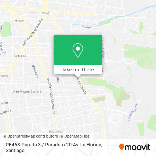 PE463-Parada 3 / Paradero 20 Av. La Florida map