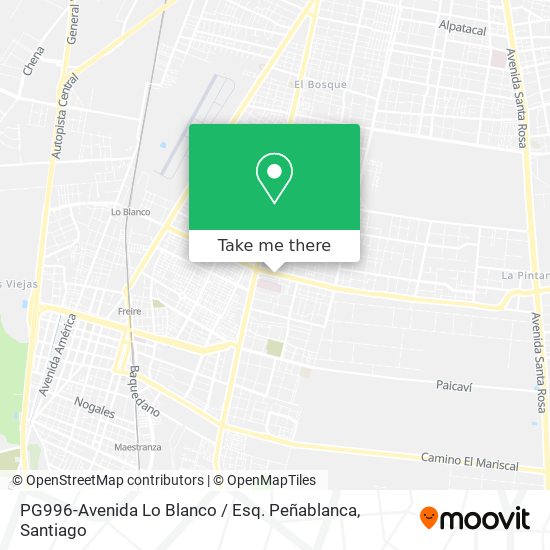 PG996-Avenida Lo Blanco / Esq. Peñablanca map