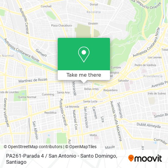 Mapa de PA261-Parada 4 / San Antonio - Santo Domingo