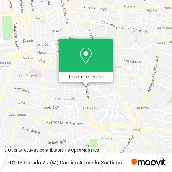 PD198-Parada 2 / (M) Camino Agrícola map