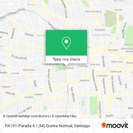 PA191-Parada 4 / (M) Quinta Normal map