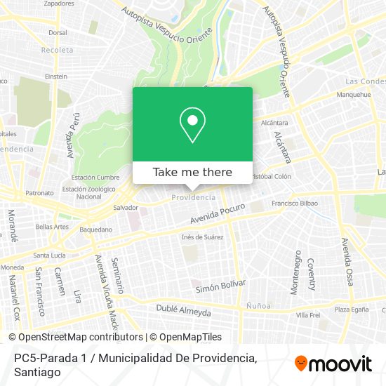Mapa de PC5-Parada 1 / Municipalidad De Providencia