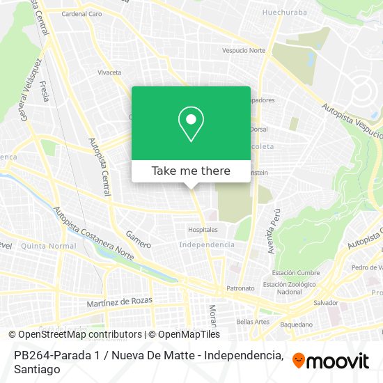 PB264-Parada 1 / Nueva De Matte - Independencia map