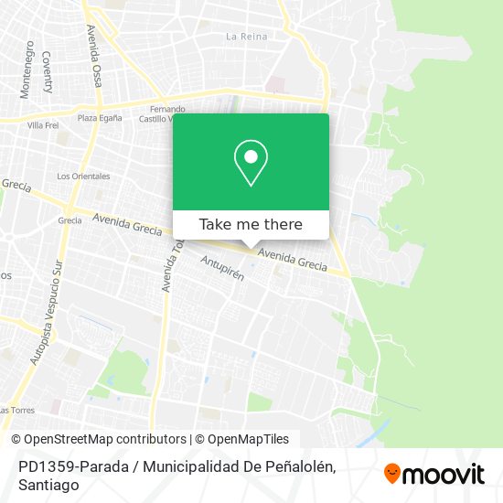 PD1359-Parada / Municipalidad De Peñalolén map