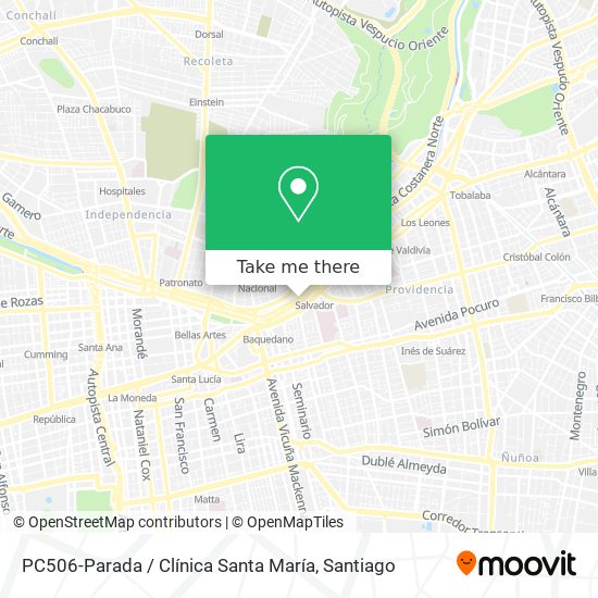 PC506-Parada / Clínica Santa María map