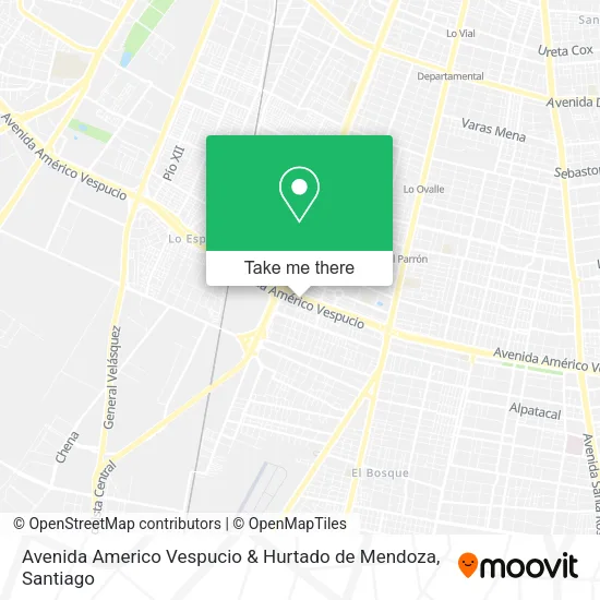 Avenida Americo Vespucio & Hurtado de Mendoza map