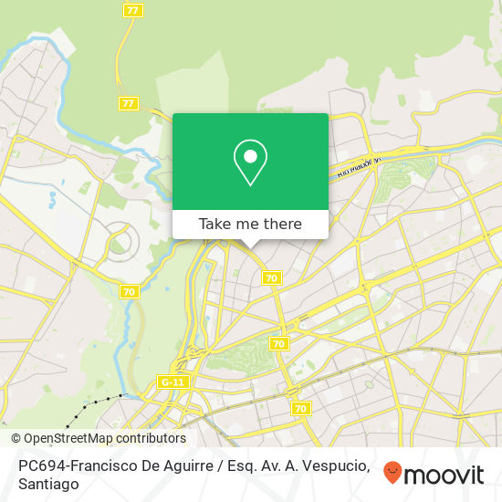 Mapa de PC694-Francisco De Aguirre / Esq. Av. A. Vespucio