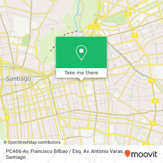 Mapa de PC466-Av. Francisco Bilbao / Esq. Av. Antonio Varas