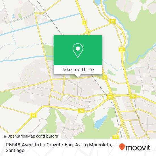 Mapa de PB548-Avenida Lo Cruzat / Esq. Av. Lo Marcoleta