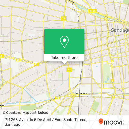 PI1268-Avenida 5 De Abril / Esq. Santa Teresa map