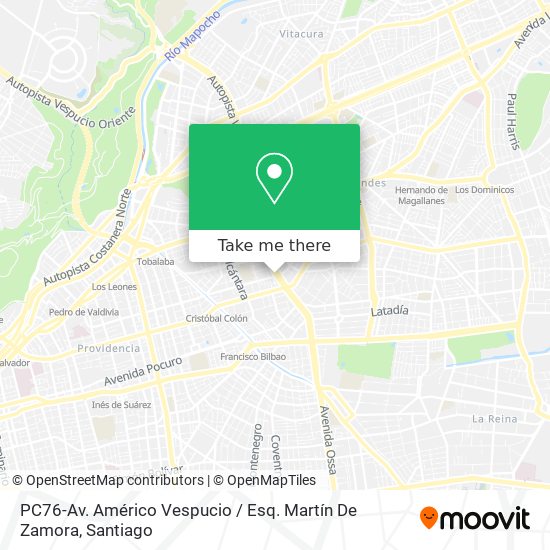 PC76-Av. Américo Vespucio / Esq. Martín De Zamora map
