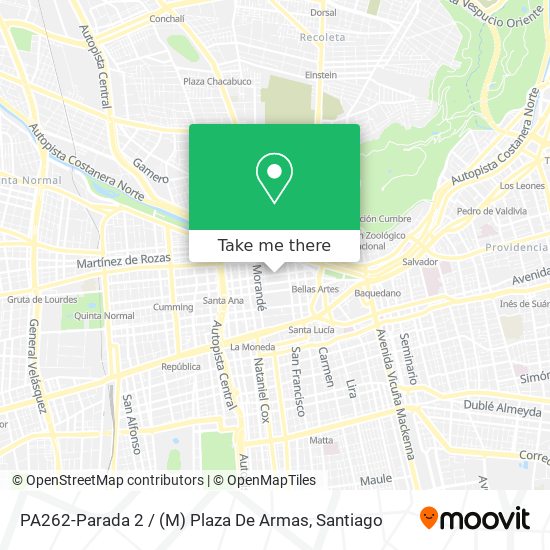 PA262-Parada 2 / (M) Plaza De Armas map