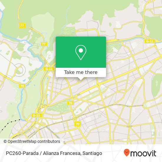 PC260-Parada / Alianza Francesa map
