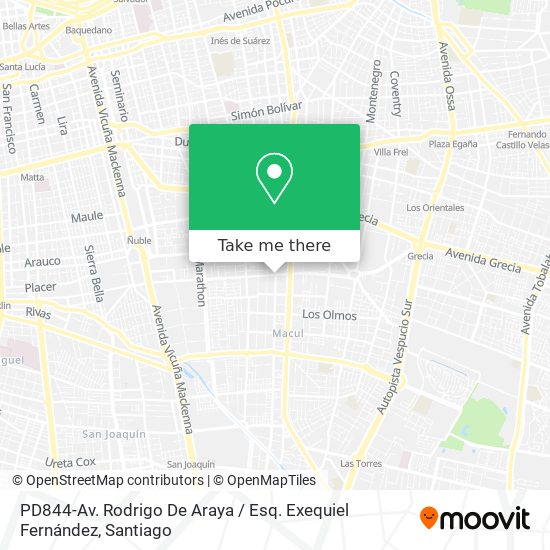 Mapa de PD844-Av. Rodrigo De Araya / Esq. Exequiel Fernández