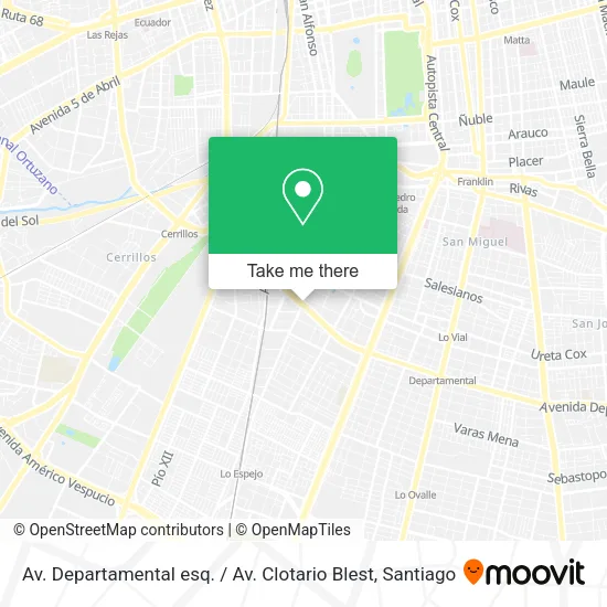 Av. Departamental esq. / Av. Clotario Blest map