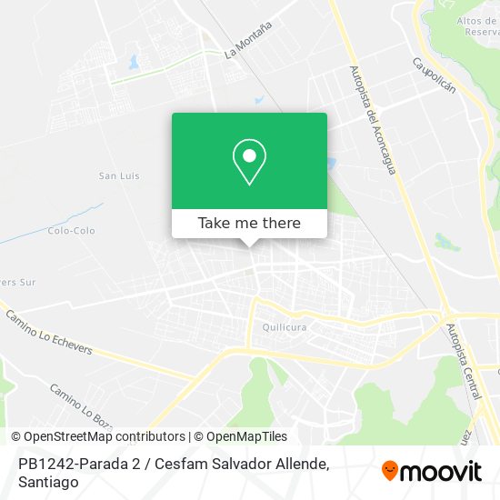 PB1242-Parada 2 / Cesfam Salvador Allende map