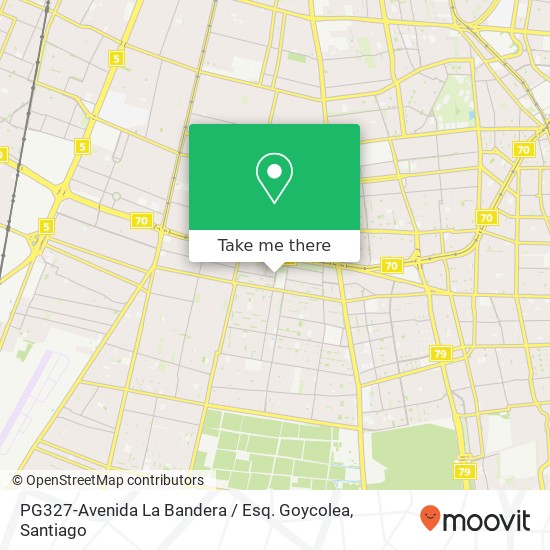 Mapa de PG327-Avenida La Bandera / Esq. Goycolea