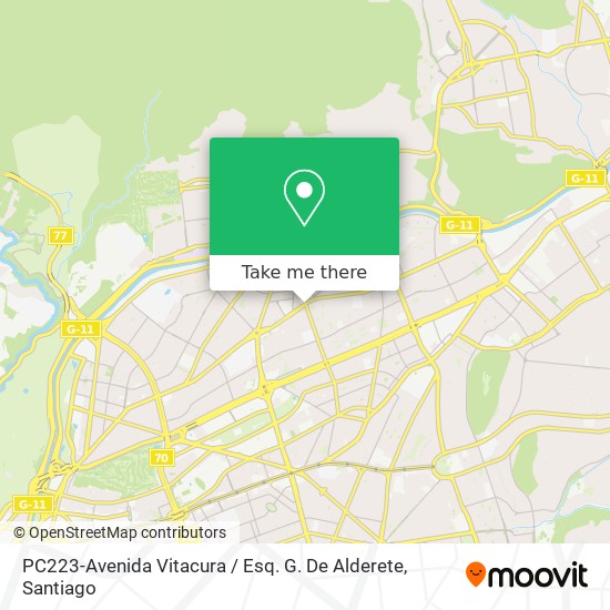 PC223-Avenida Vitacura / Esq. G. De Alderete map