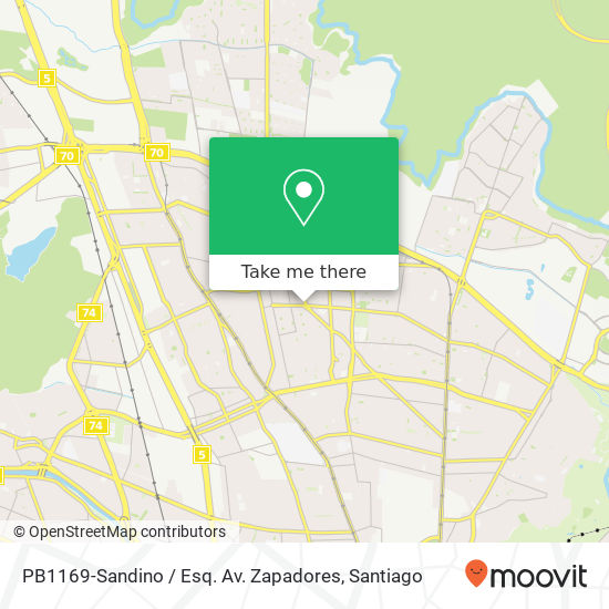 Mapa de PB1169-Sandino / Esq. Av. Zapadores