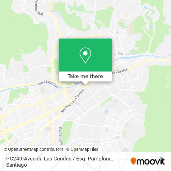PC240-Avenida Las Condes / Esq. Pamplona map