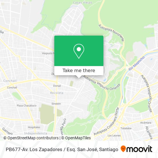 PB677-Av. Los Zapadores / Esq. San José map